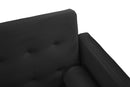 Square arm sleeper sofa Black VELVET ***Not available for sale on Walmart*** - Atlantic Fine Furniture Inc