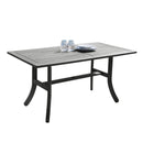 Renaissance Outdoor Patio Hand-scraped Wood Rectangular Dining Table with Curvy Legs - Atlantic Fine Furniture Inc