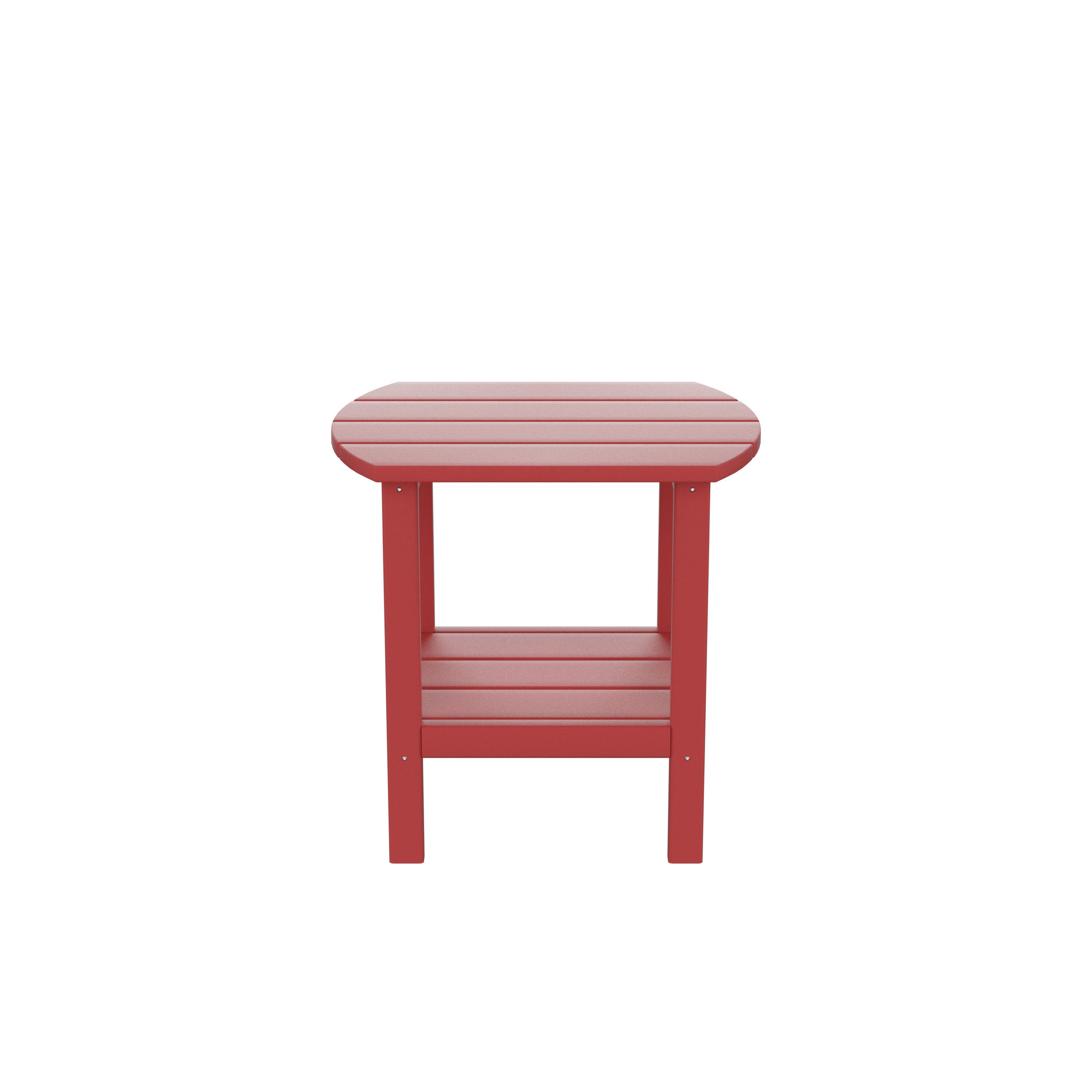 HDPE side table,adirondack table,porch table, patio table for outdoor and pool Red - Atlantic Fine Furniture Inc