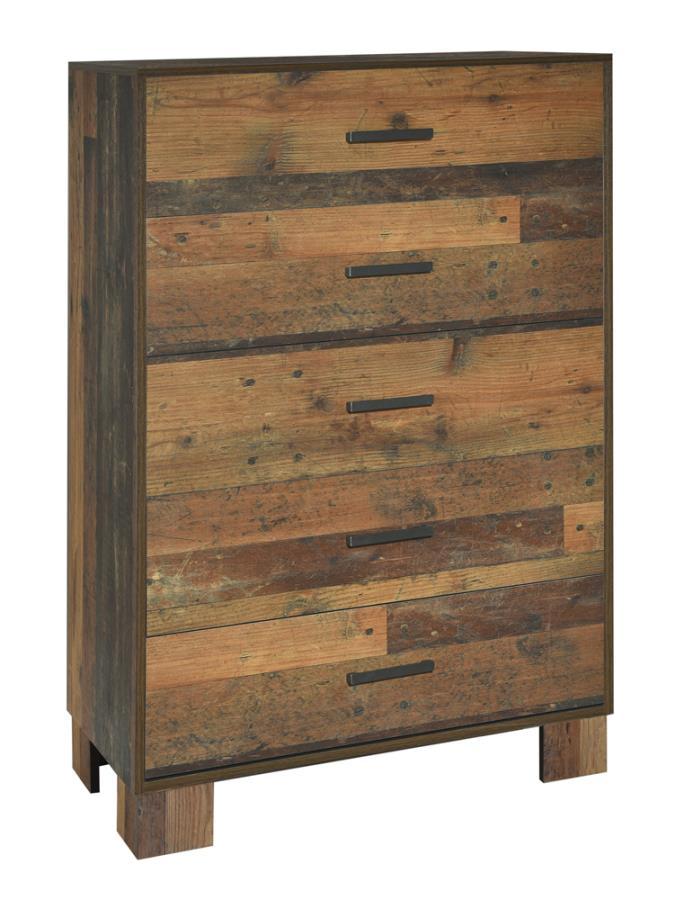 Sidney - 5-Drawer Chest Rustic Pine