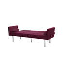 Square arm sleeper sofa Red Velvet ***Not available for sale on Walmart*** - Atlantic Fine Furniture Inc
