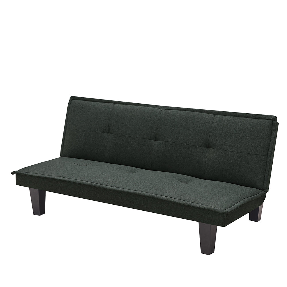 Modern Fabric  Futon Sofa Bed , Convertible Folding Futon Sofa Bed Sleeper for Home Living Room .（Dark Grey ） - Atlantic Fine Furniture Inc