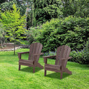 HDPE Adirondack Chair, Brown, Set of 2 - Atlantic Fine Furniture Inc