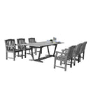 Renaissance Outdoor 7-piece Hand-scraped Wood Patio Dining Set with Extension Table - Atlantic Fine Furniture Inc