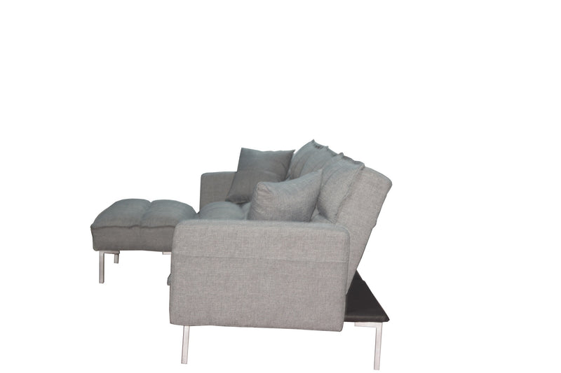 Sectional sofa couch sleeper grey