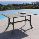 Renaissance Outdoor Patio Hand-scraped Wood Rectangular Dining Table with Curvy Legs - Atlantic Fine Furniture Inc