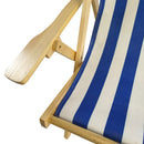 Outdoor Poplar Hanging Chair  Wide Blue Stripes armrest with cup holder (Color: Dark Blue) - Atlantic Fine Furniture Inc