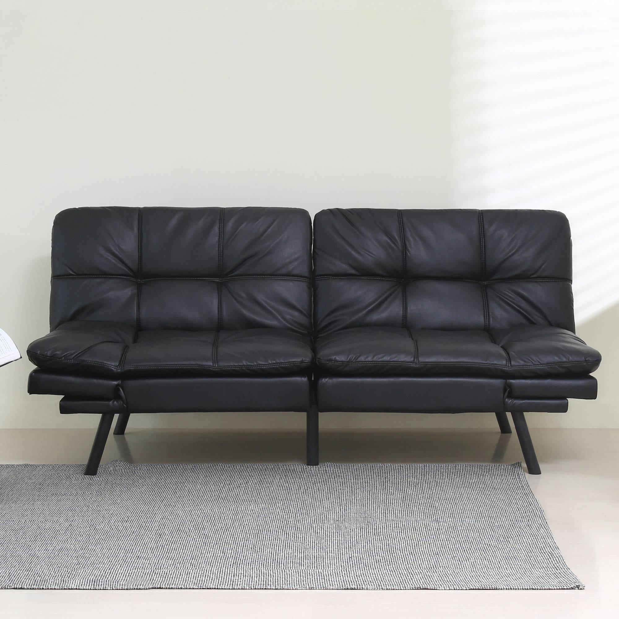 Convertible Memory Foam Futon Couch Bed, Modern Folding Sleeper Sofa-SF267PUBK - Atlantic Fine Furniture Inc