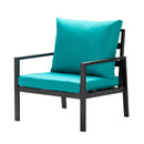 Helice Outdoor Conversation Aluminum 4 Piece Sofa Sets with Cushions - Atlantic Fine Furniture Inc