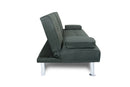 FUTON SOFA BED SLEEPER DARK GREY FABRIC（W22319409） - Atlantic Fine Furniture Inc