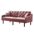 FUTON SOFA SLEEPER PINK VELVET WITH 2 PILLOWS ***Not available for sale on Walmart*** - Atlantic Fine Furniture Inc