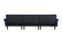 Convertible Sofa bed sleeper Navy blue velvet (same as W223S01591。Size difference, See Details in page.) - Atlantic Fine Furniture Inc
