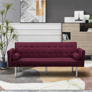 Square arm sleeper sofa Red Velvet ***Not available for sale on Walmart*** - Atlantic Fine Furniture Inc