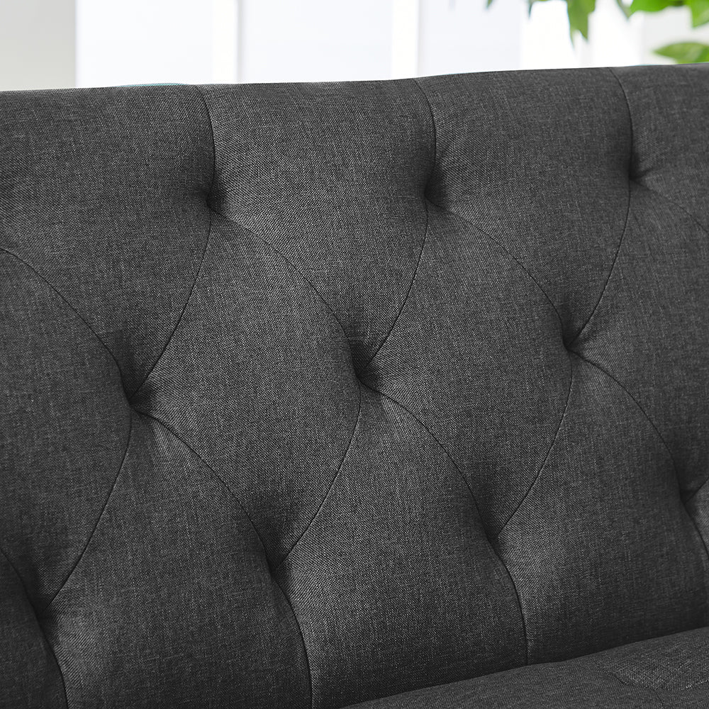 Modern Convertible Folding Futon Sofa Bed ,  Grey Fabric Sleeper Sofa Couch for Compact Living Space. - Atlantic Fine Furniture Inc