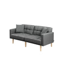 FUTON SLEEPER SOFA WITH 2 PILLOWS Dark gray FABRIC（same as W223S01338、W223S00991。Size difference, See Details in page.） - Atlantic Fine Furniture Inc