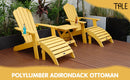 TALE Adirondack Ottoman Footstool All-Weather and Fade-Resistant Plastic Wood for Lawn Outdoor Patio Deck Garden Porch Lawn Furniture Yellow - Atlantic Fine Furniture Inc