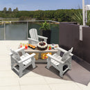 Small Size Adirondack Chair, Plastic Adirondack Chair Fire Pit Chair, Plastic Adirondack Chair, Weather Resistant, White，1 piece - Atlantic Fine Furniture Inc