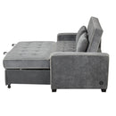 Linen Upholstered Sleeper Bed , Pull Out Sofa Bed Couch attached two throw pillows,Dual USB Charging Port and Adjustable Backrest for Living Room Space,Gray - Atlantic Fine Furniture Inc