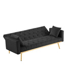 BLACK Convertible Folding Futon Sofa Bed , Sleeper Sofa Couch for Compact Living Space. - Atlantic Fine Furniture Inc