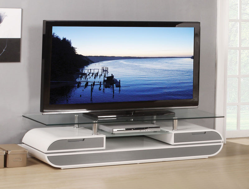 Lainey - TV Stand - White & Gray