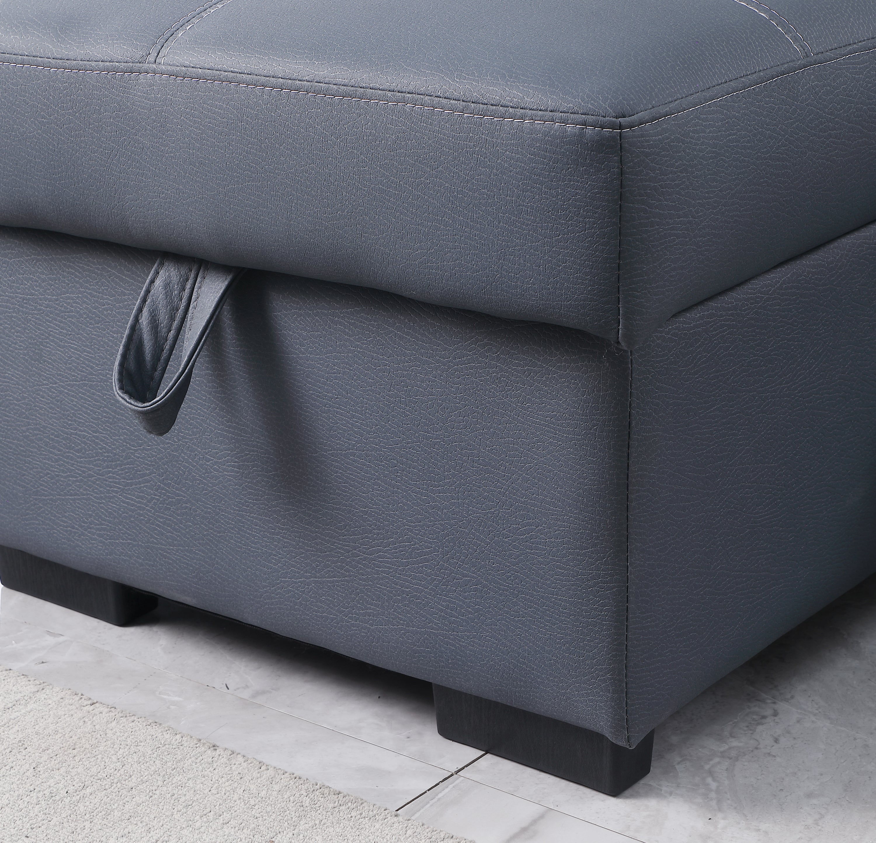 Revolution performance fabric, Reversible Sleeper Sectional Storage Sofa Bed, 3 Seat Both Left Handed And Right  Handed （91x60.5x 33 inches） - Atlantic Fine Furniture Inc