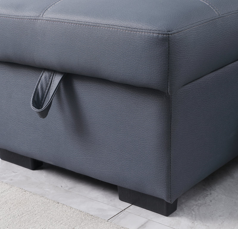 Revolution performance fabric, Reversible Sleeper Sectional Storage Sofa Bed, 3 Seat Both Left Handed And Right  Handed （91x60.5x 33 inches） - Atlantic Fine Furniture Inc