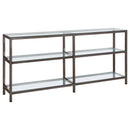 Kate - 2-Shelf Console Bookcases - Black Nickel - Atlantic Fine Furniture Inc