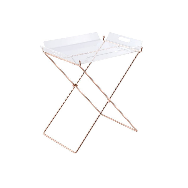 Cercie - Tray Table - Clear Acrylic & Copper - Atlantic Fine Furniture Inc