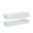 LED TV Stand for 55 inch TV, Modern Entertainment Center with LED Lights, TV & Media Furniture Console for Under TV Living Game Room Bedroom,White - Atlantic Fine Furniture Inc