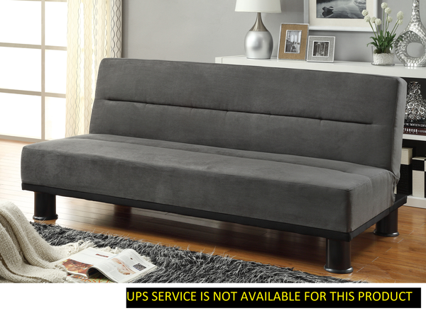 Gray Microfiber Upholstered Elegant Lounger 1pc Solid Wood Plywood Frame Foam Padded Cushions Sofa Sleeper - Atlantic Fine Furniture Inc