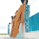 TALE Folding Adirondack Chair with Pullout Ottoman with Cup Holder, Oversized, Poly Lumber,  for Patio Deck Garden, Backyard Furniture, Easy to Install,BROWN. Banned from selling on Amazon - Atlantic Fine Furniture Inc