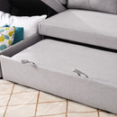 [VIDEO] 90" Reversible Pull out Sleeper L-Shaped Sectional Storage Sofa Bed,Corner sofa-bed with Storage Chaise Left/Right Handed - Atlantic Fine Furniture Inc