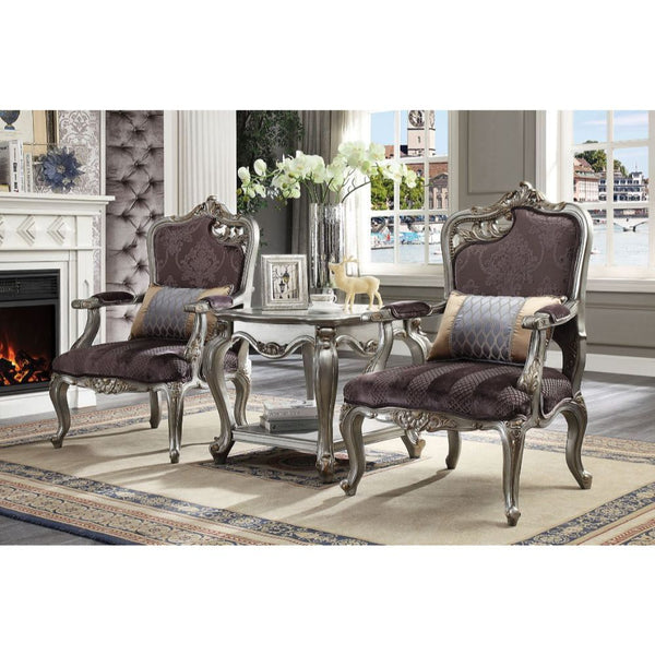 Picardy - Chair - Velvet & Antique Platinum - Atlantic Fine Furniture Inc