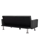Modern Convertible Folding Futon Sofa Bed ,  Grey Fabric Sleeper Sofa Couch for Compact Living Space. - Atlantic Fine Furniture Inc