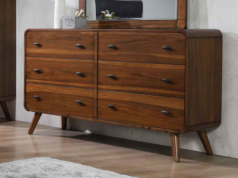 Robyn - 6-Drawer Dresser - Dark Walnut - Atlantic Fine Furniture Inc