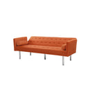 Square arm sleeper sofa Orange Velvet ***Not available for sale on Walmart*** - Atlantic Fine Furniture Inc