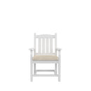 HDPE Dining Chair, White, With Cushion, Set of 2 - Atlantic Fine Furniture Inc