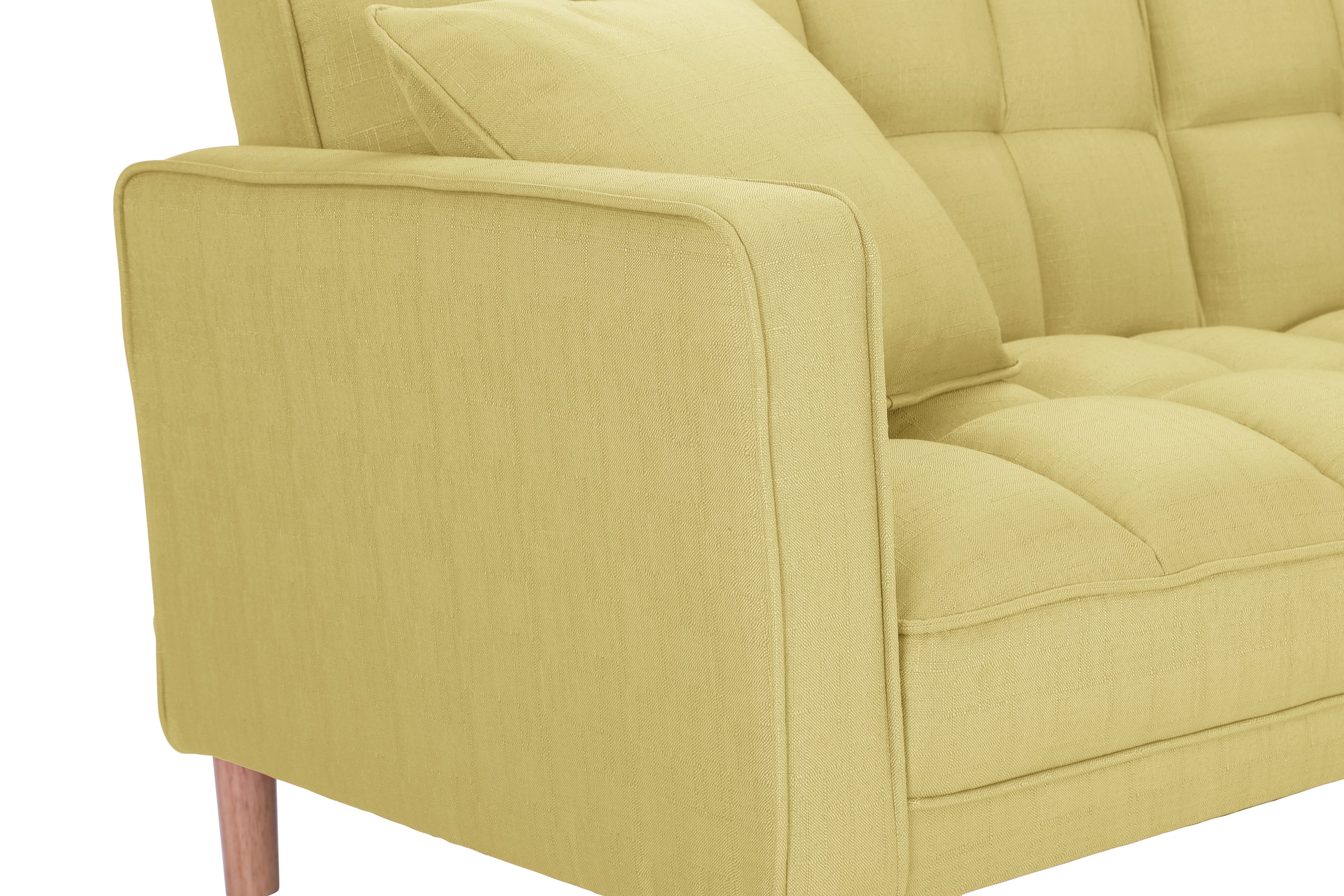 FUTON SLEEPER SOFA WITH 2 PILLOWS YELLOW FABRIC（same as W223S00033、W223S00584、W223S00993） - Atlantic Fine Furniture Inc
