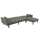 Convertible Sofa bed sleeper Light Grey velvet（W223S00002、W223S00708、W223S00870） - Atlantic Fine Furniture Inc