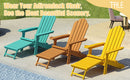 TALE Folding Adirondack Chair with Pullout Ottoman with Cup Holder, Oversized, Poly Lumber,  for Patio Deck Garden, Backyard Furniture, Easy to Install,YELLOW. Banned from selling on Amazon - Atlantic Fine Furniture Inc