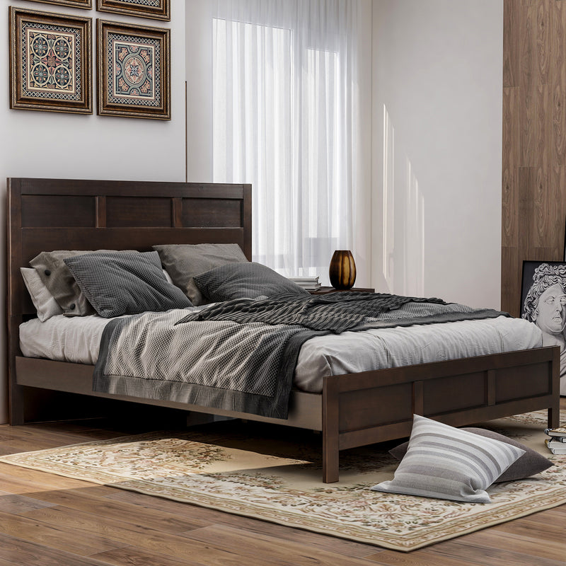 Classic Rich Brown 3 Pieces King Bedroom Set (King Bed + Nightstand+ Dresser)