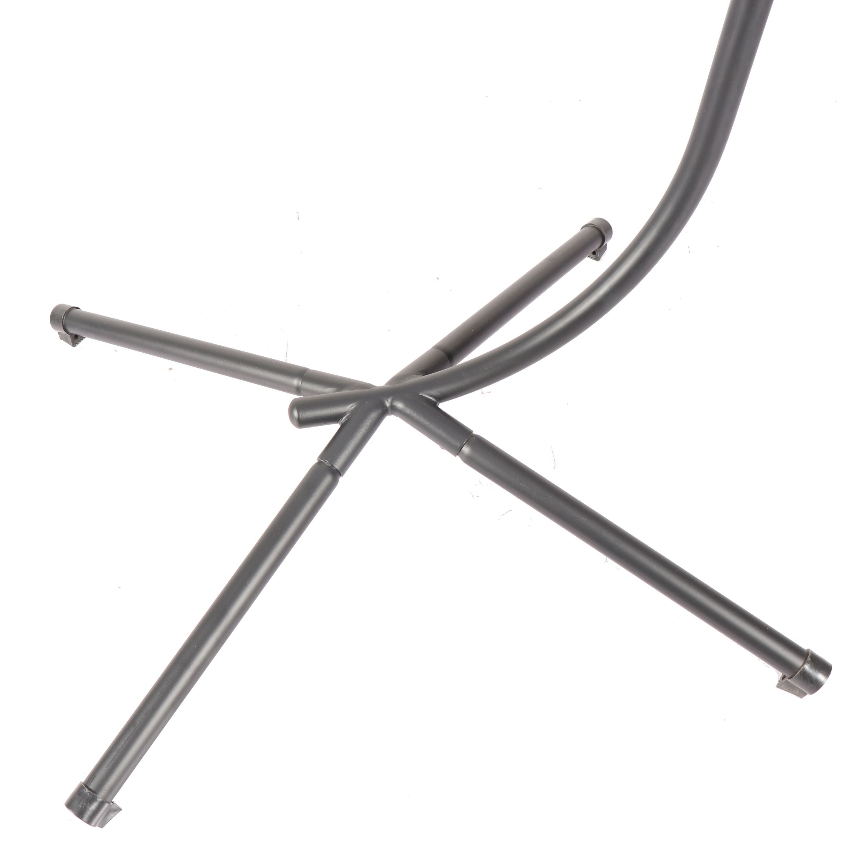 Egg Swing Chair with Stand, 300 LBS Capacity, With Comfortable Cushion, 37.4x37.4x76.77 (Grey) - Atlantic Fine Furniture Inc