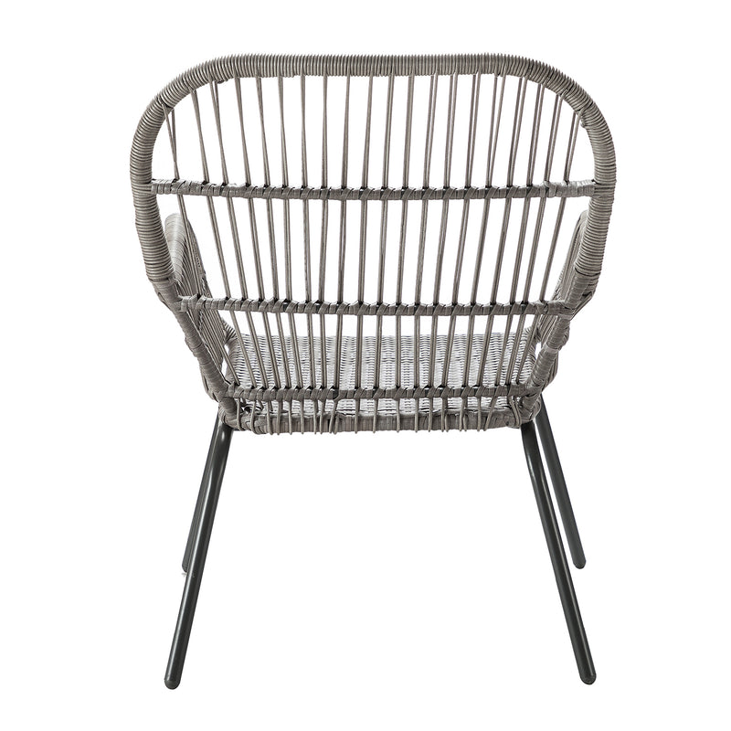 Messina Patio Bistro Set 3 Piece Outdoor Rattan Seating Group with Cushions - Atlantic Fine Furniture Inc