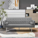 Square arm sleeper sofa Grey VELVET ***Not available for sale on Walmart*** - Atlantic Fine Furniture Inc