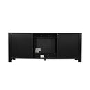 Classic 4 Cubby Fireplace TV Stand , Black - Atlantic Fine Furniture Inc