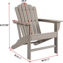 Classic Outdoor Adirondack Chair Set of 2 for Garden Porch Patio Deck Backyard, Weather Resistant Accent Furniture, Brown - Atlantic Fine Furniture Inc