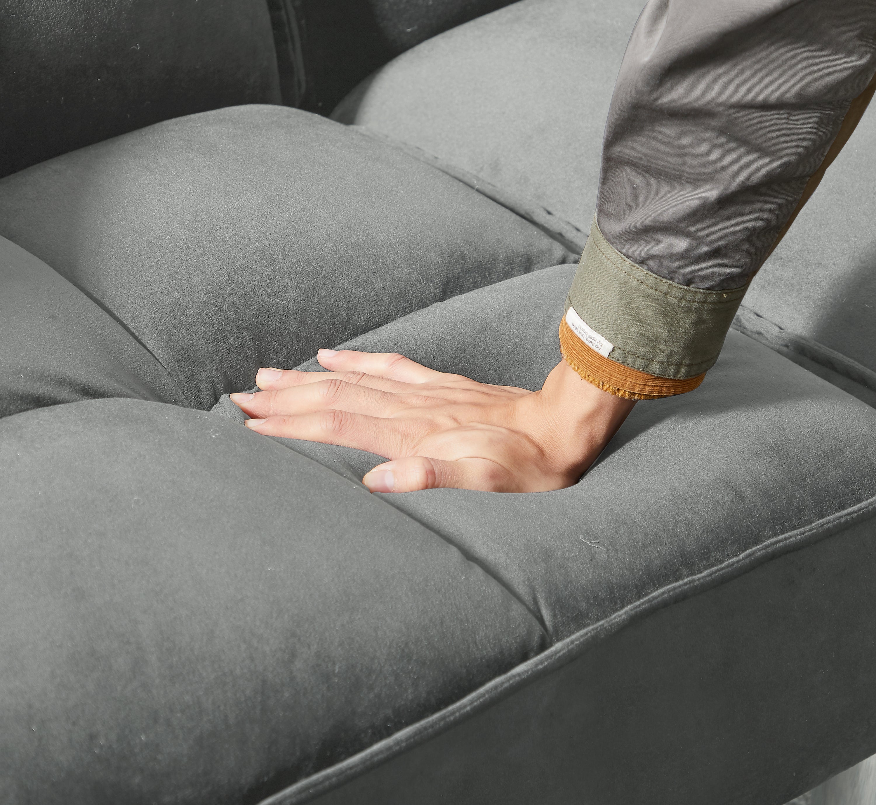 FUTON SOFA SLEEPER GREY VELVET WITH 2 PILLOWS（same asW223S01431、W223S01464。Size difference, See Details in page.
） - Atlantic Fine Furniture Inc
