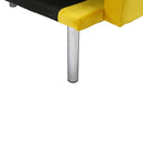 Square arm sleeper sofa Yellow Velvet ***Not available for sale on Walmart*** - Atlantic Fine Furniture Inc