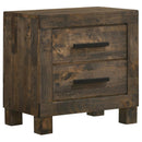 Woodmont - 2-Drawer Nightstand - Rustic Golden Brown - Atlantic Fine Furniture Inc