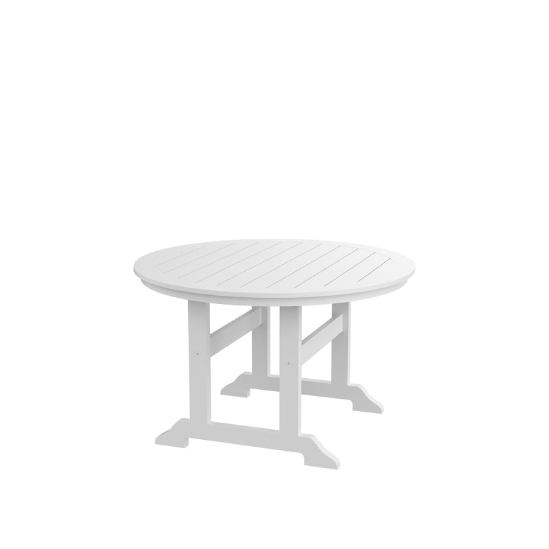 HDPE Round Dining Table, White
